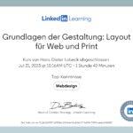 Abschlusszertifikat Grundlagen der Gestaltung Layout fur Web und Print
